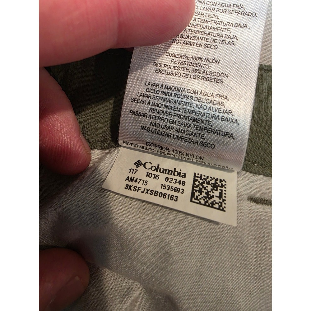 Columbia Mens Omni-Shade Cargo Hiking Shorts Green Size 36 AM4715 Sun Protection - Picture 3 of 8